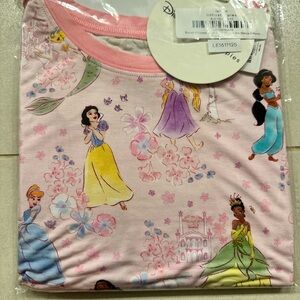 Disney Princess garden little Sleepies 2 piece Pajama set kids 9/10